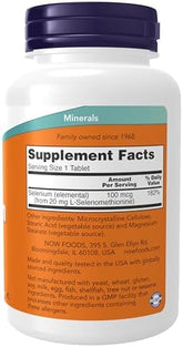 NOW Foods, Selenium, 100 mcg, 250 Tablets